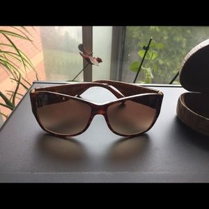 Coach sunglasses, tortoise plastic frame hard case